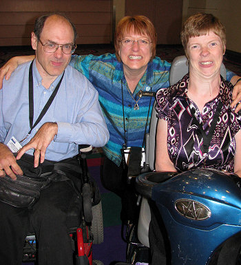 Glenda Watson Hyatt, Darrell Hyatt, and Lorelle VanFossen at Blog World Expo