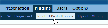 Example of a Plugin configuration panel