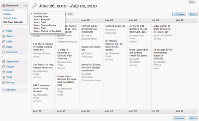 Edit Flow WordPress Plugin Editorial Calendar