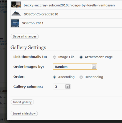 Gallery Shortcode Settings in WordPress.com