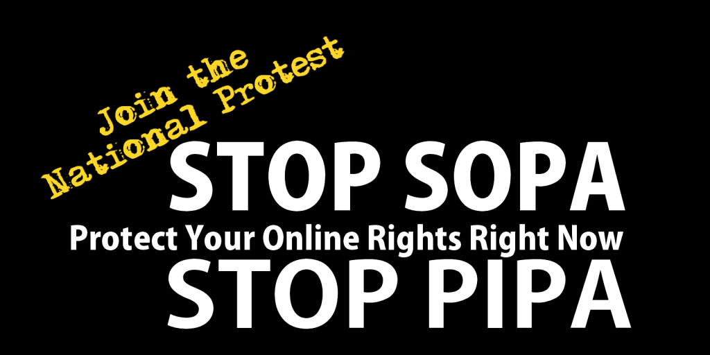 Protest against SOPA and PIPA protect our web rights